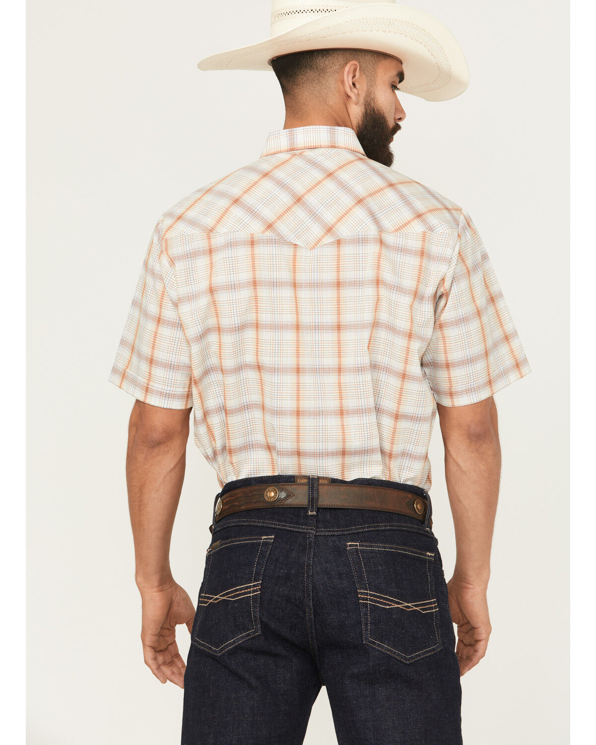 Image #4 - Ely Walker Men's Plaid Print Short Sleeve Snap Western Shirt, Multi, hi-res