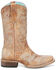Image #2 - Corral Girls' Embroidered Western Boots - Broad Square Toe, Tan, hi-res