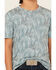 Image #3 - Rock & Roll Denim Boys' Allover Cactus Print Short Sleeve Shirt, Teal, hi-res