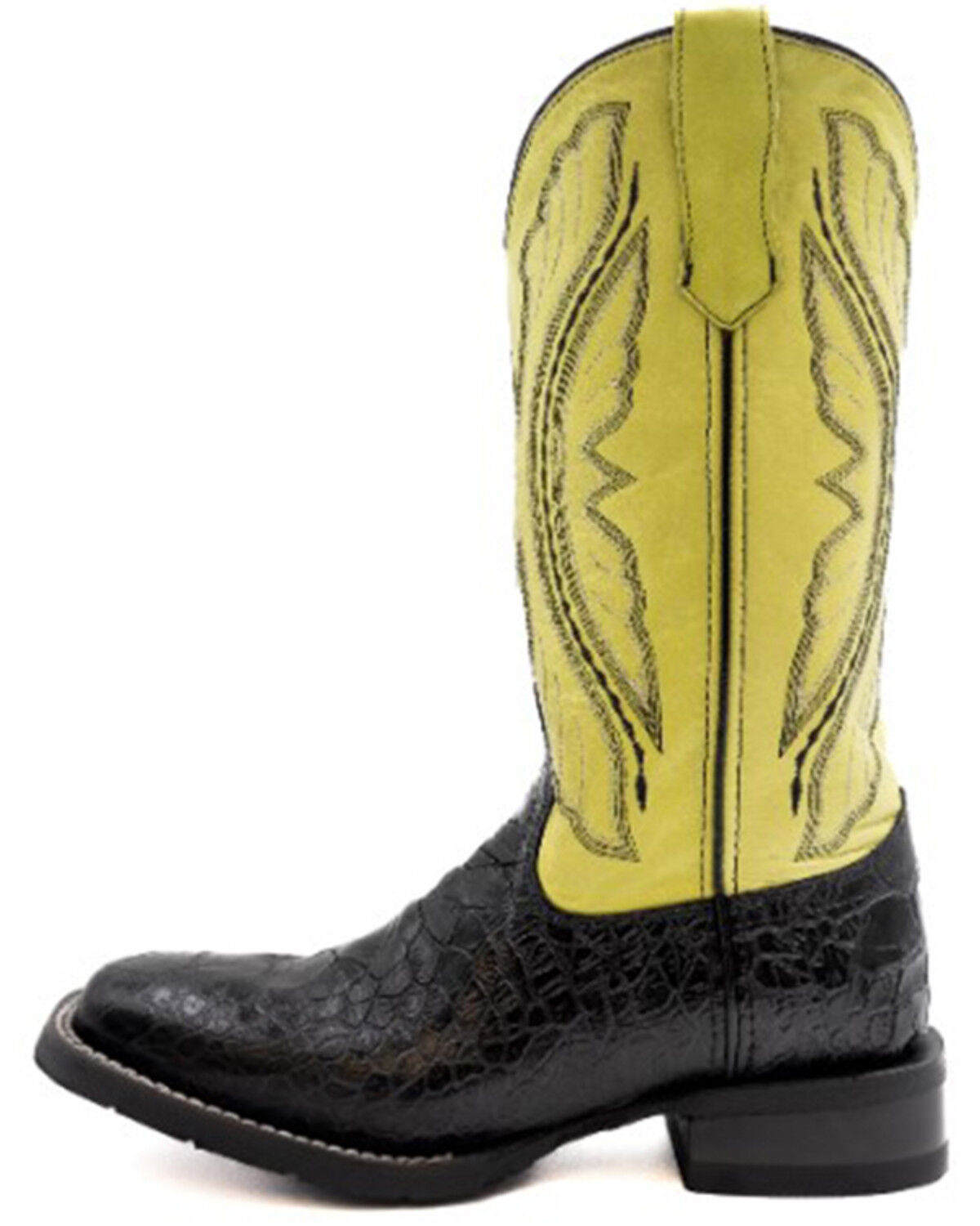 Image #3 - Ferrini Women's Kai Western Boots - Broad Square Toe, Black, hi-res