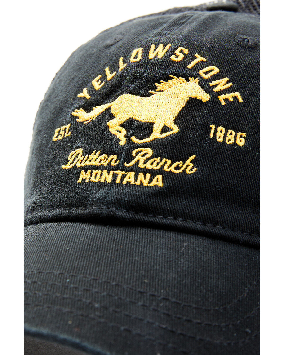 Image #2 - Paramount Network’s Yellowstone Men's Dutton Ranch Horse Logo Ball Cap, Black, hi-res