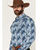 Image #2 - Cody James Men's Escape Route Paisley Print Long Sleeve Snap Western Shirt - Tall, Light Blue, hi-res