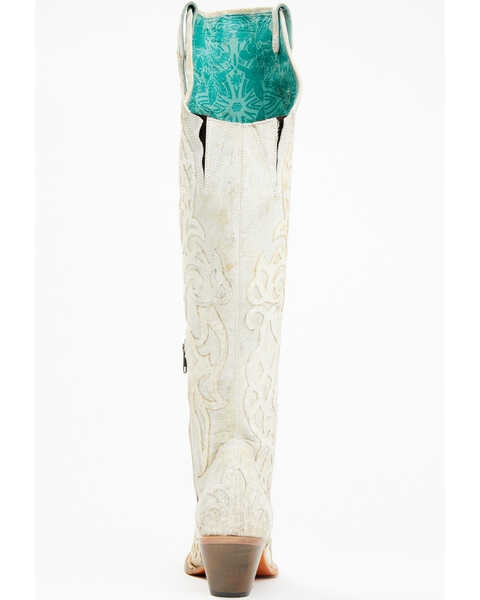 Image #5 - Corral Women's Glitter Overlay Tall Western Boots - Snip Toe, Beige/khaki, hi-res