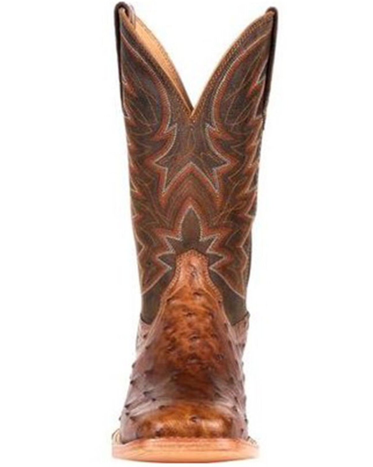 Image #4 - Durango Men's Wheat Brown Exotic Full-Quill Ostrich Western Boots - Square Toe, Brown, hi-res