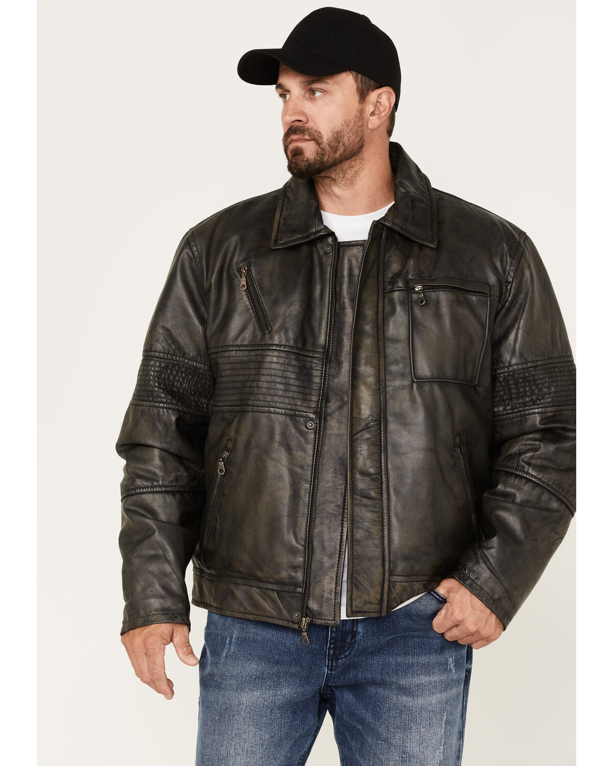 Image #1 - Cripple Creek Men's Zip-Front Concealed Carry Jacket, Black, hi-res
