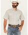 Image #1 - Ely Walker Men's Medallion Print Short Sleeve Snap Western Shirt - Big, Cream, hi-res