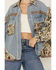 Image #3 - POL Women's Floral Denim Shacket, Blue, hi-res