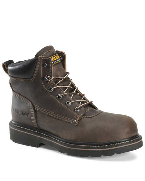Image #1 - Carolina Men's Shotcrete Work Boots - Soft Toe, Brown, hi-res