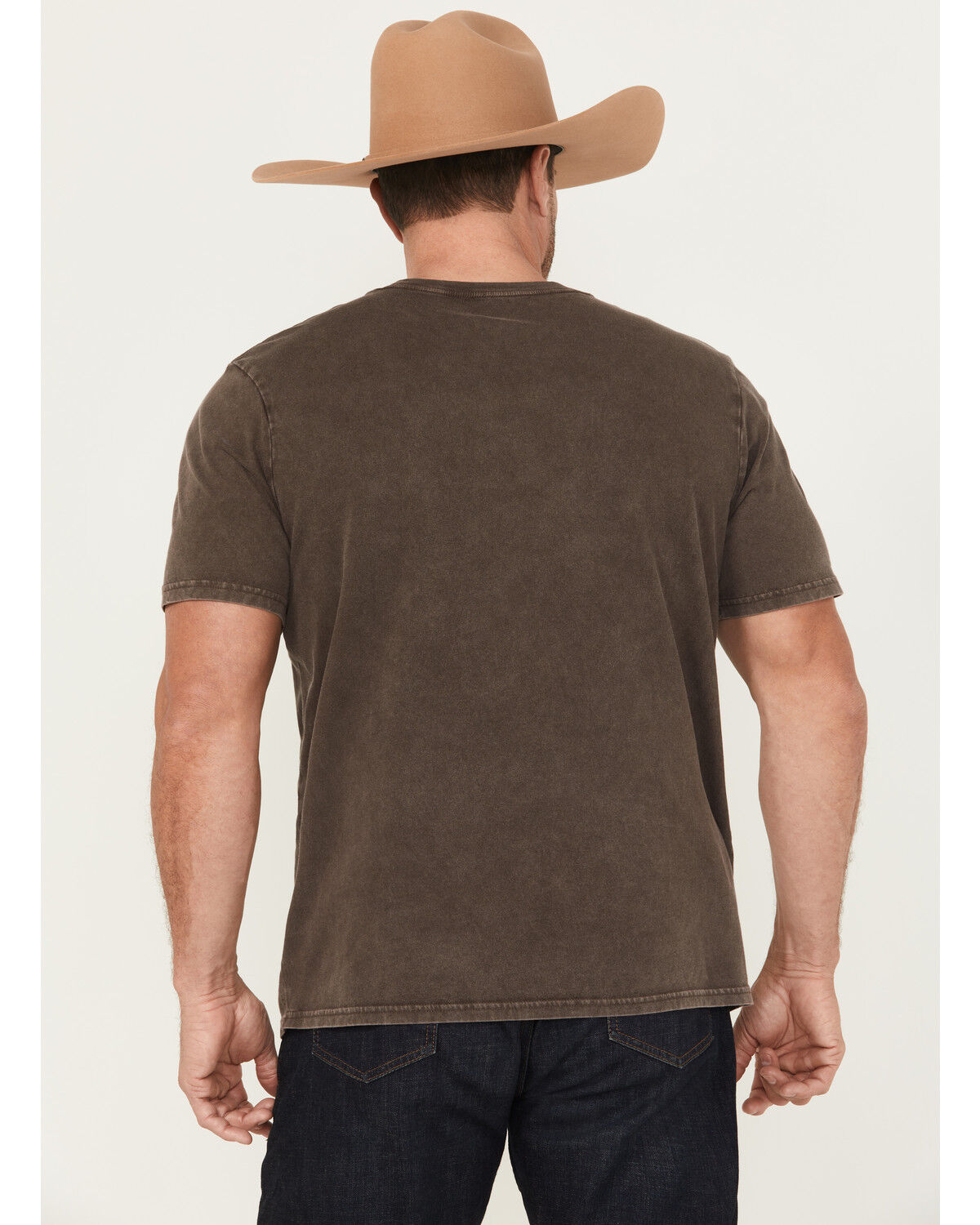 Image #4 - Wrangler Men's Bucking Bronco Logo Short Sleeve Graphic T-Shirt, Brown, hi-res
