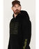 Image #2 - Hawx Men's Camo Flag Graphic Fleece Hooded Sweatshirt, Black, hi-res