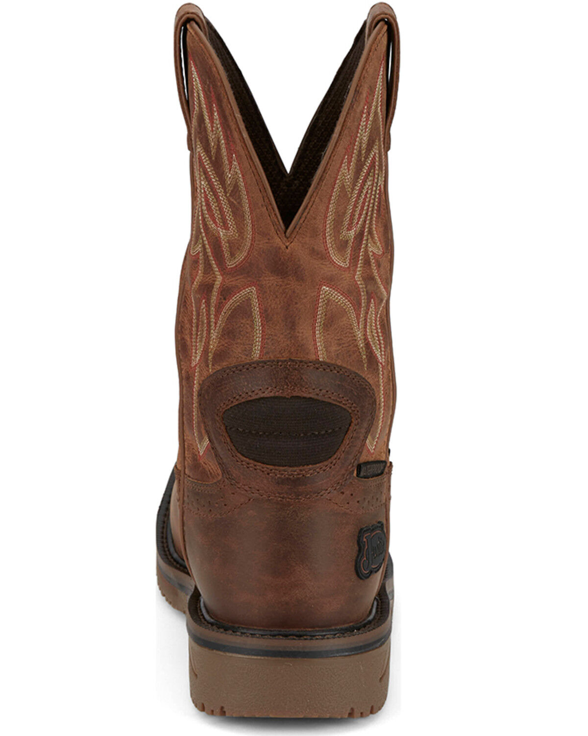 Image #5 - Justin Men's Broncy Waterproof Western Work Boots - Composite Toe, Brown, hi-res