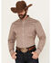 Image #1 - RANK 45&reg; Men's Wallace Geo Print Long Sleeve Button-Down Stretch Western Shirt, Ivory, hi-res