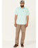 Image #2 - Hooey Men's Habitat Sol Short Sleeve Pearl Snap Western Shirt, Teal, hi-res