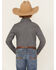 Image #4 - Cody James Boys' San Juan Geo Print Long Sleeve Snap Western Shirt, Steel Blue, hi-res