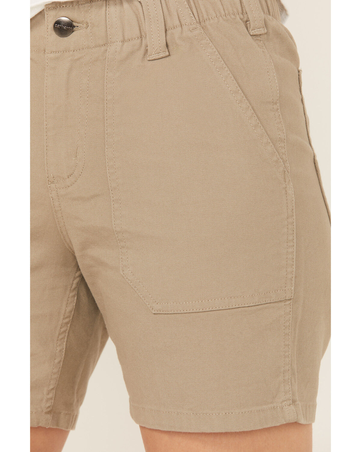 Image #2 - Carhartt Women's Rugged Flex™ Relaxed Fit Canvas Work Shorts, Light Grey, hi-res