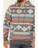Image #3 - Rock & Roll Denim Men's Southwestern Print Hooded Sweatshirt, Grey, hi-res