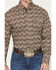 Image #3 - George Strait by Wrangler Men's Paisley Print Long Sleeve Button-Down Stretch Western Shirt - Tall, Brown, hi-res