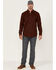 Image #2 - Cody James Men's FR Plaid Print Long Sleeve Snap Work Shirt - Tall , Dark Red, hi-res