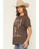Image #2 - Merch Traffic Women's Kelsea Ballerini Cowboys Cry Too Short Sleeve Graphic Tee, Brown, hi-res