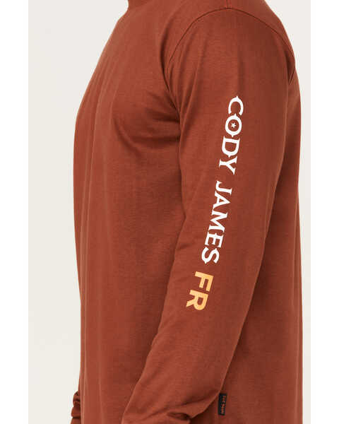 Image #3 - Cody James Men's FR Logo Long Sleeve Work T-Shirt , Cognac, hi-res