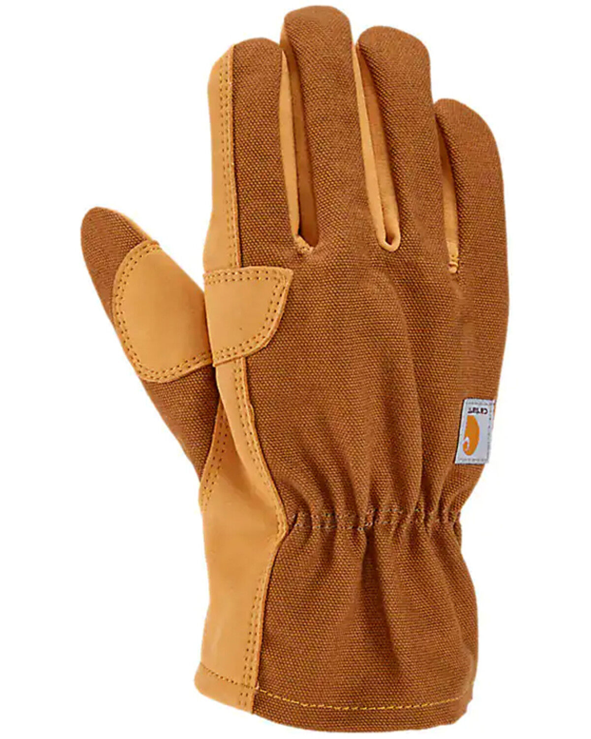 Image #1 - Carhartt Synthetic Leather Open Cuff Work Gloves, Brown, hi-res