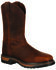 Rocky Men's Original Ride Western Work Boots - Square Toe, Dark Brown, hi-res