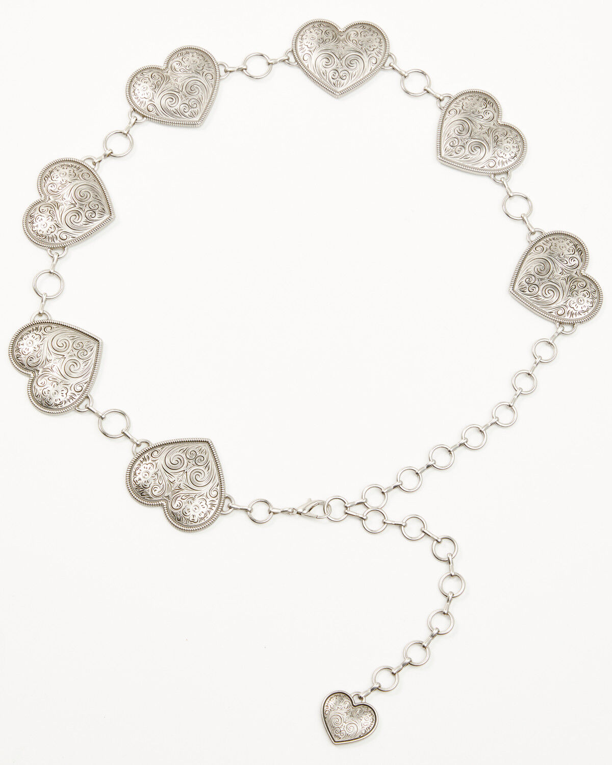 Image #2 - Shyanne Women's Bryn Heart Concho Belt, Silver, hi-res