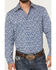 Image #3 - Stetson Men's Floral Print Long Sleeve Snap Western Shirt, Blue, hi-res