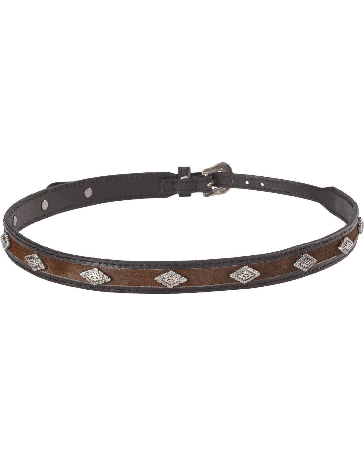 Image #1 - Cody James Diamond Studded Horsehair Hat Band, Black/brown, hi-res