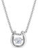 Image #1 - Montana Silversmiths Women's Dancing Birthstone Horseshoe Necklace - April, Silver, hi-res