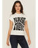 Image #2 - Wrangler x Lainey Wilson Women's Hang Tight Short Sleeve Graphic Tee, White, hi-res