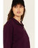 Image #2 - Carhartt Women's Tencel™ Fiber Series Relaxed Fit Half-Zip Sweatshirt, Purple, hi-res