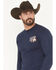 Image #3 - Cowboy Hardware Men's Buck Wild Ranch Long Sleeve Graphic T-Shirt, Navy, hi-res