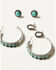 Image #3 - Shyanne Women's Ridge Canyon Turquoise Hoop Set - 6 Piece, Silver, hi-res