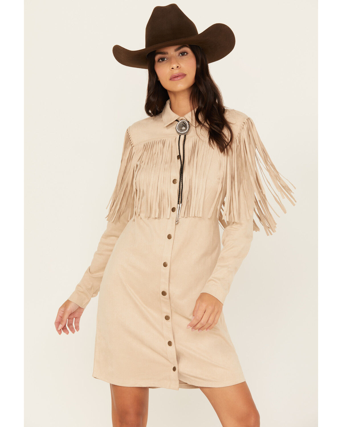 Image #1 - Idyllwind Women's Jonquil Faux Suede Shirt Dress, , hi-res