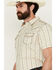 Image #2 - Cody James Men's Snake Den Striped Short Sleeve Snap Western Shirt , Ivory, hi-res