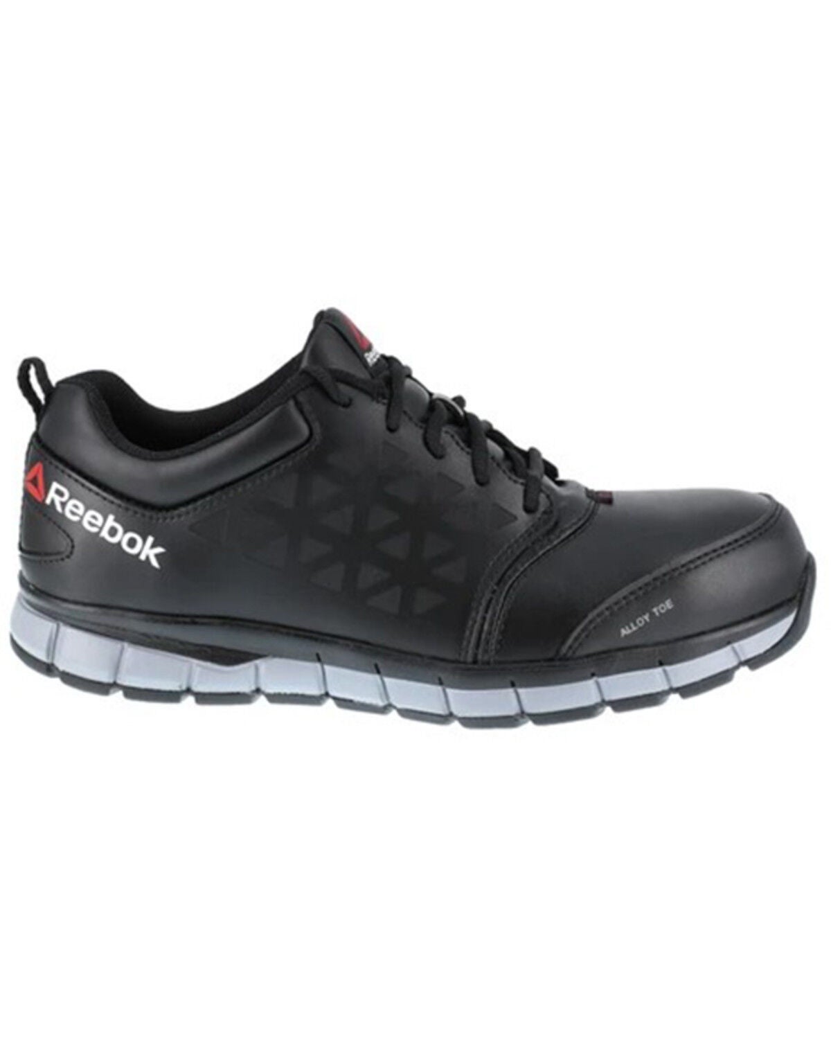 Image #2 - Reebok Women's Sublite Cushion Athletic Slip-On Work Shoes - Alloy Toe, Black, hi-res
