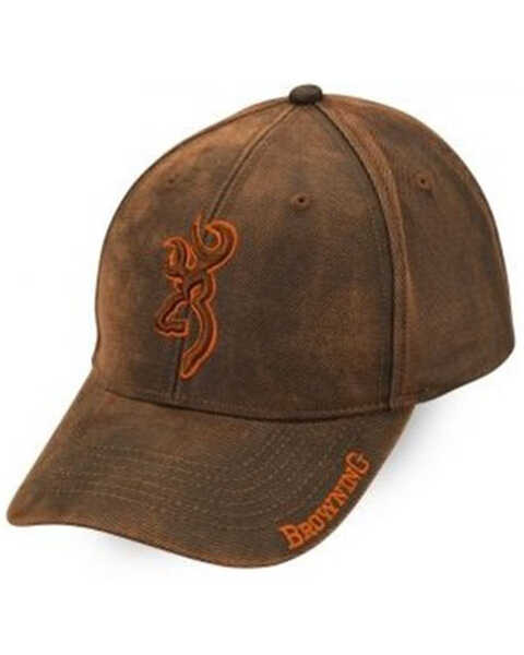 Browning Men's Embroidered Logo Ball Cap , Brown, hi-res