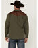 Image #4 - Resistol Men's Quilted Leather Yoke Jacket, Olive, hi-res