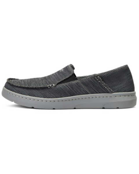 Image #2 - Ariat Men's Heather Brown Charcoal 360 Canvas Slip-On Casual Shoe - Moc Toe , Charcoal, hi-res