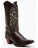 Image #1 - Laredo Women's Heart Angel Wing Cowboy Western Boot - Snip Toe, Dark Brown, hi-res