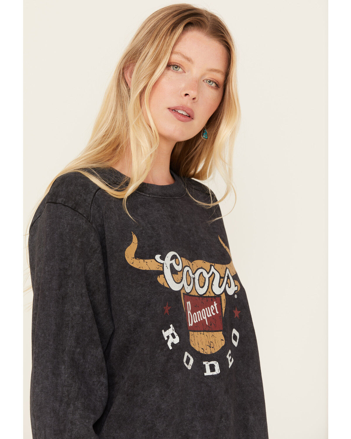 Image #2 - Coors Women's Banquet Logo Graphic Crewneck Sweatshirt, Black, hi-res