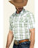 Cody James Men's Woodlands Large Plaid Short Sleeve Western Shirt , White, hi-res