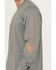 Image #3 - Hawx Men's Logo Long Sleeve Knit Work T-Shirt - Tall, Heather Grey, hi-res