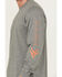 Image #3 - Hawx Men's Logo Long Sleeve Knit Work T-Shirt - Tall , Heather Grey, hi-res