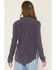 Image #4 - Wild Moss Women's Washed Lightweight Long Sleeve Button-Down Shirt, Navy, hi-res