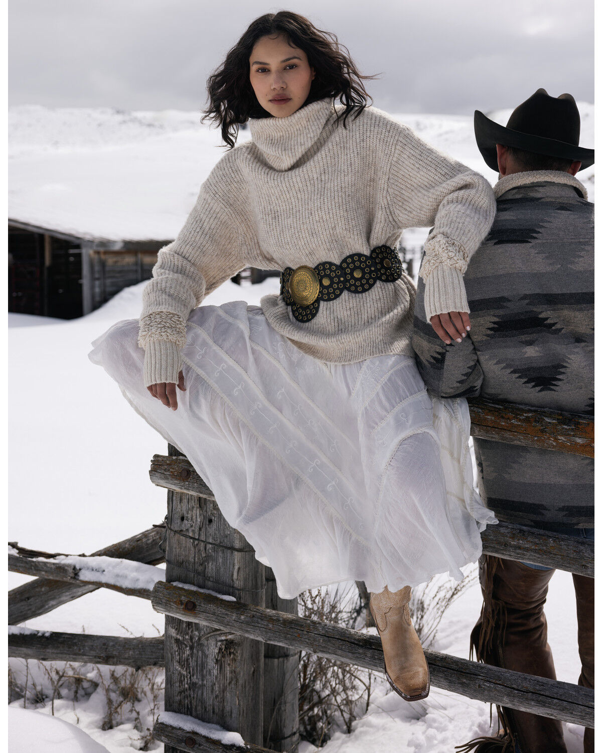 Image #1 - Cleo + Wolf Women's Oversized Turtleneck Sweater, Oatmeal, hi-res