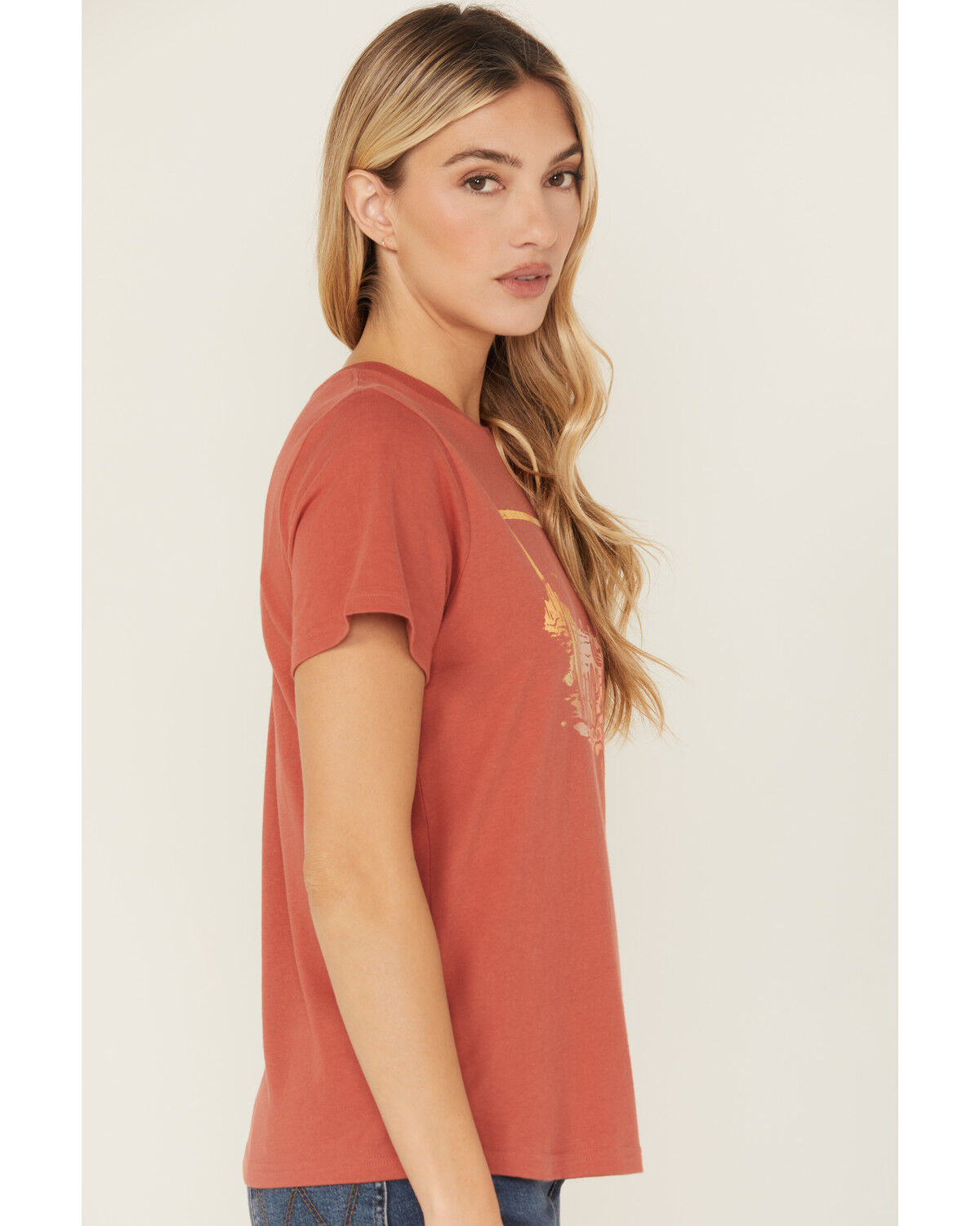 Image #2 - Wrangler Women's Desert Logo Short Sleeve Graphic Tee, Rust Copper, hi-res