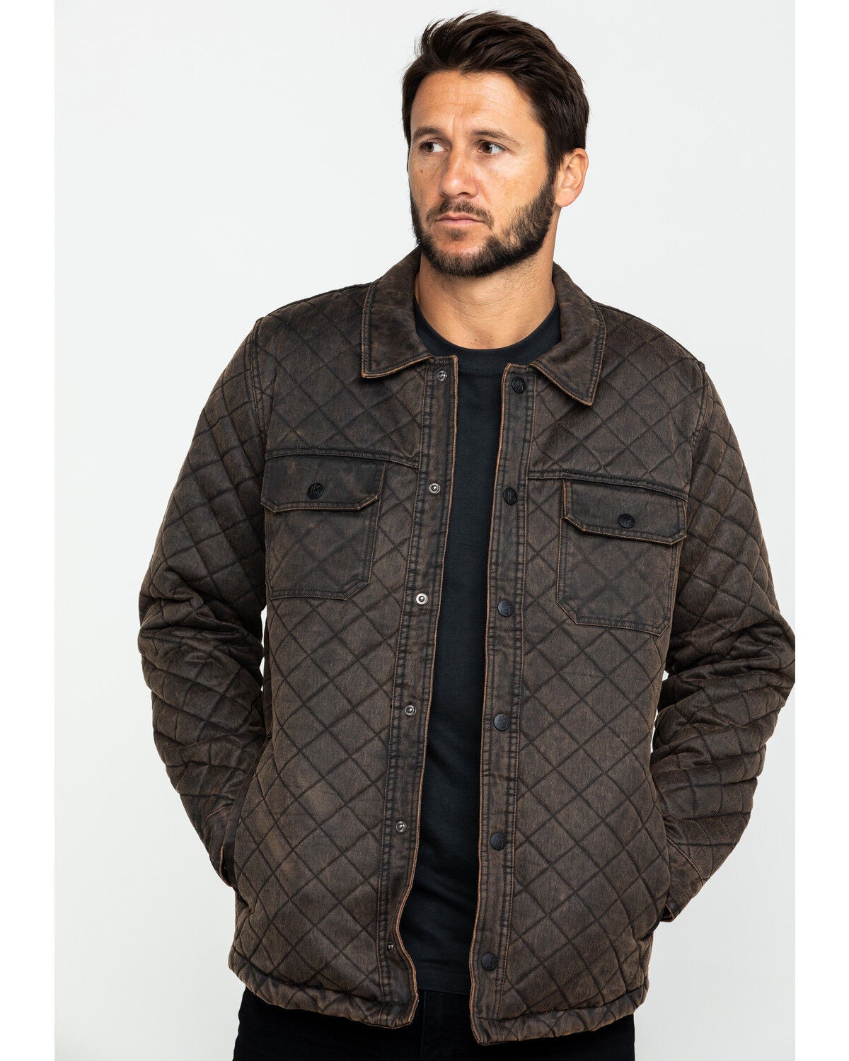 Image #1 - Moonshine Spirit Men's Rockwell Oil Skin Shirt Jacket , , hi-res