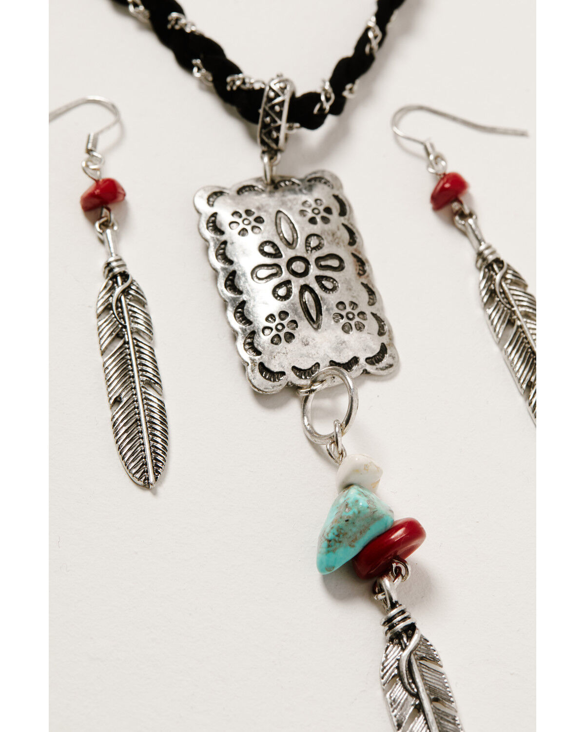 Image #2 - Shyanne Women's Wild Soul Feather Jewelry Set - 2 Piece, Silver, hi-res